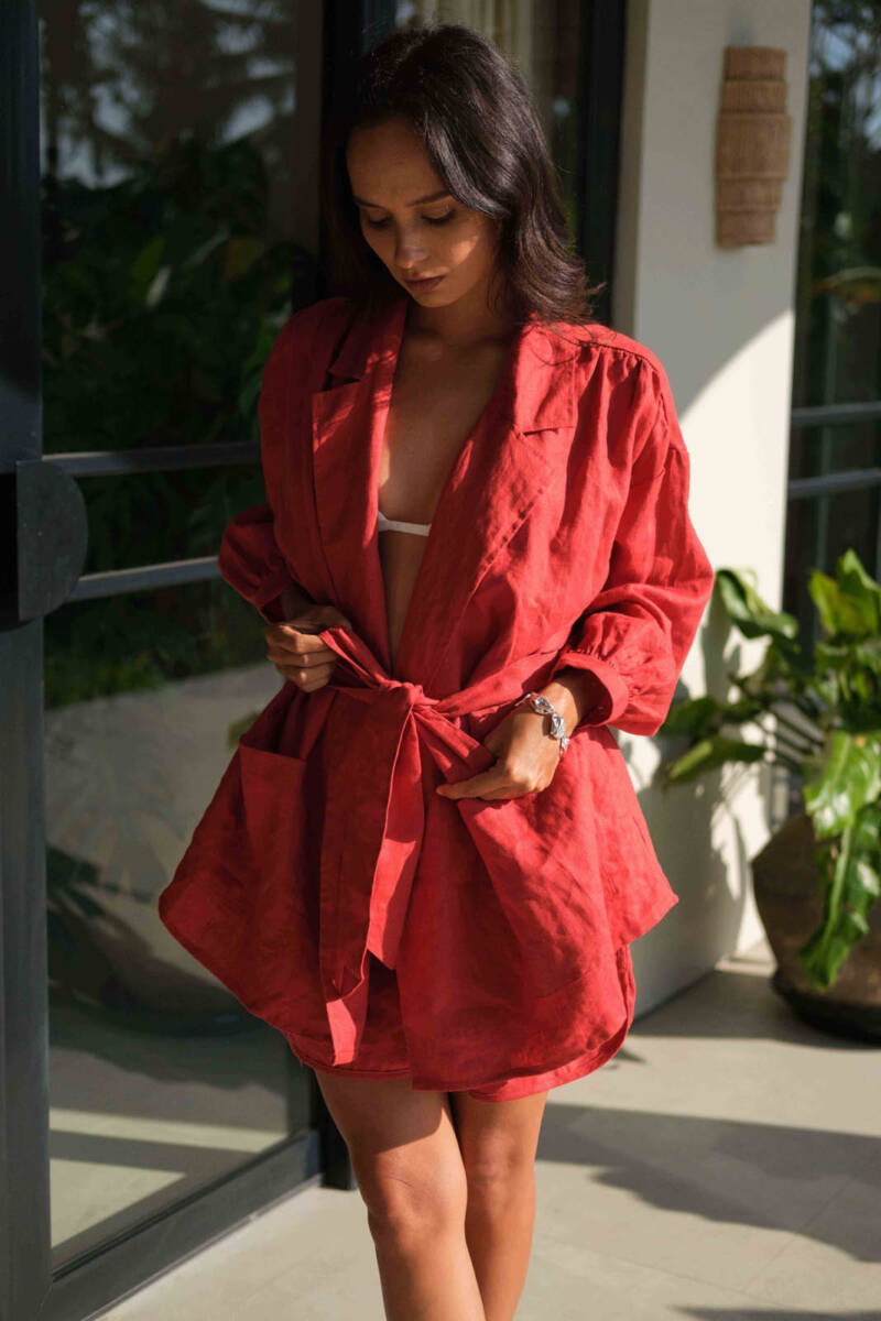 Hening Short - Maroon - Image 3