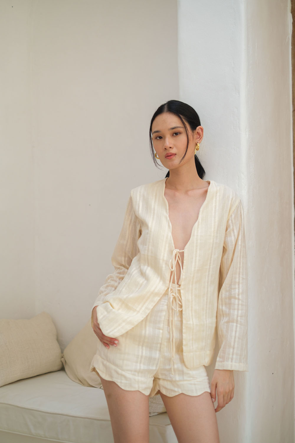 Palm Blouse - Cream