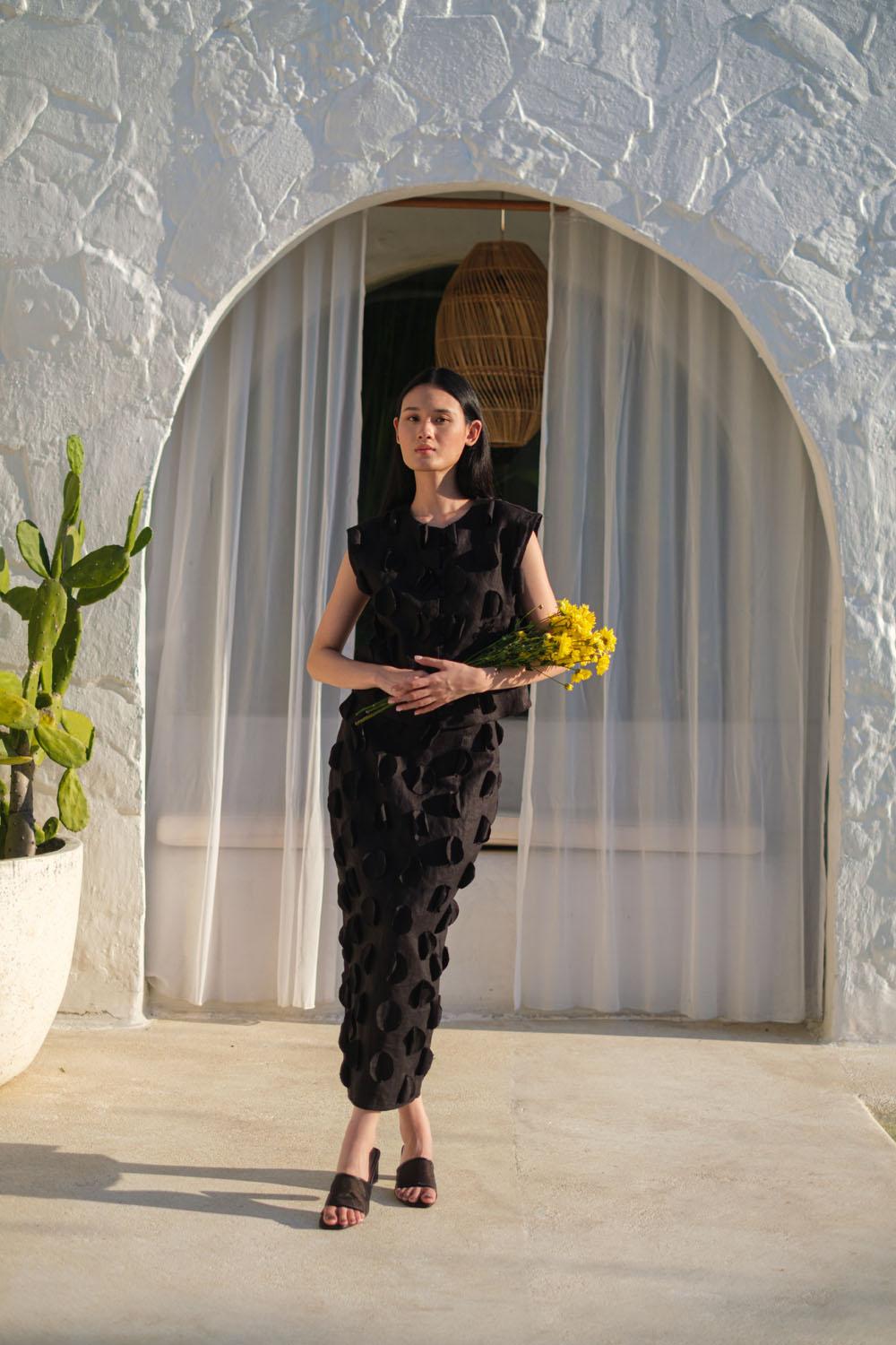 Luna Top - Linen Black